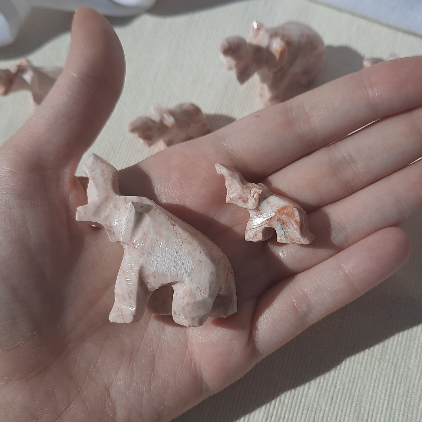 Elefantes de Onix rosa