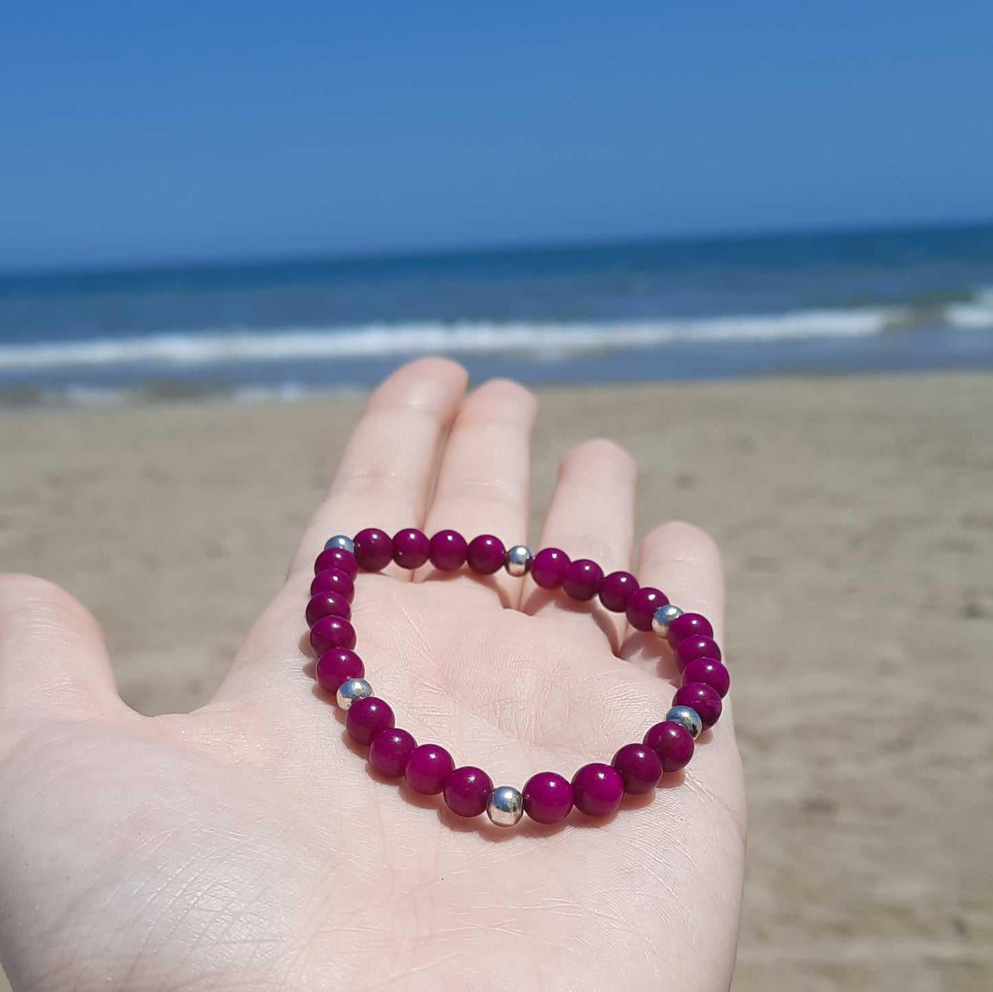 Conjunto pulsera y pendientes de Sugilita con Plata