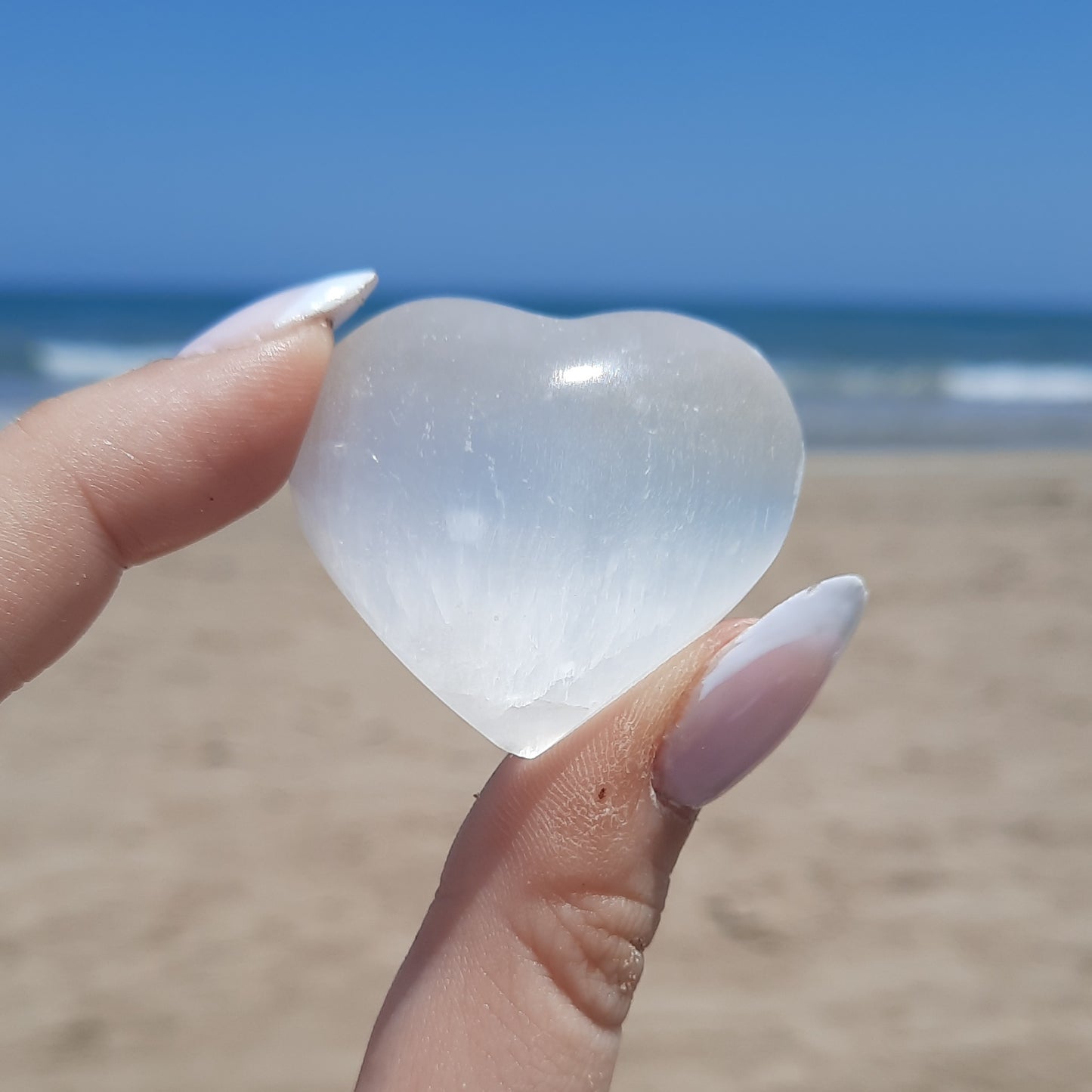 Corazón de Selenita pequeño