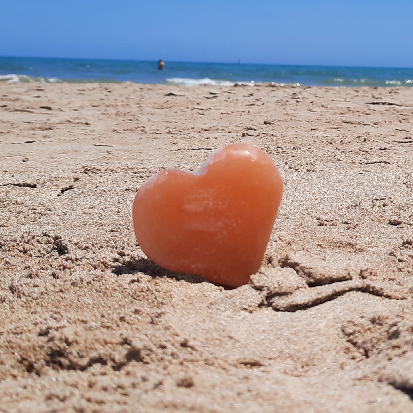 Corazón de Selenita naranja grande