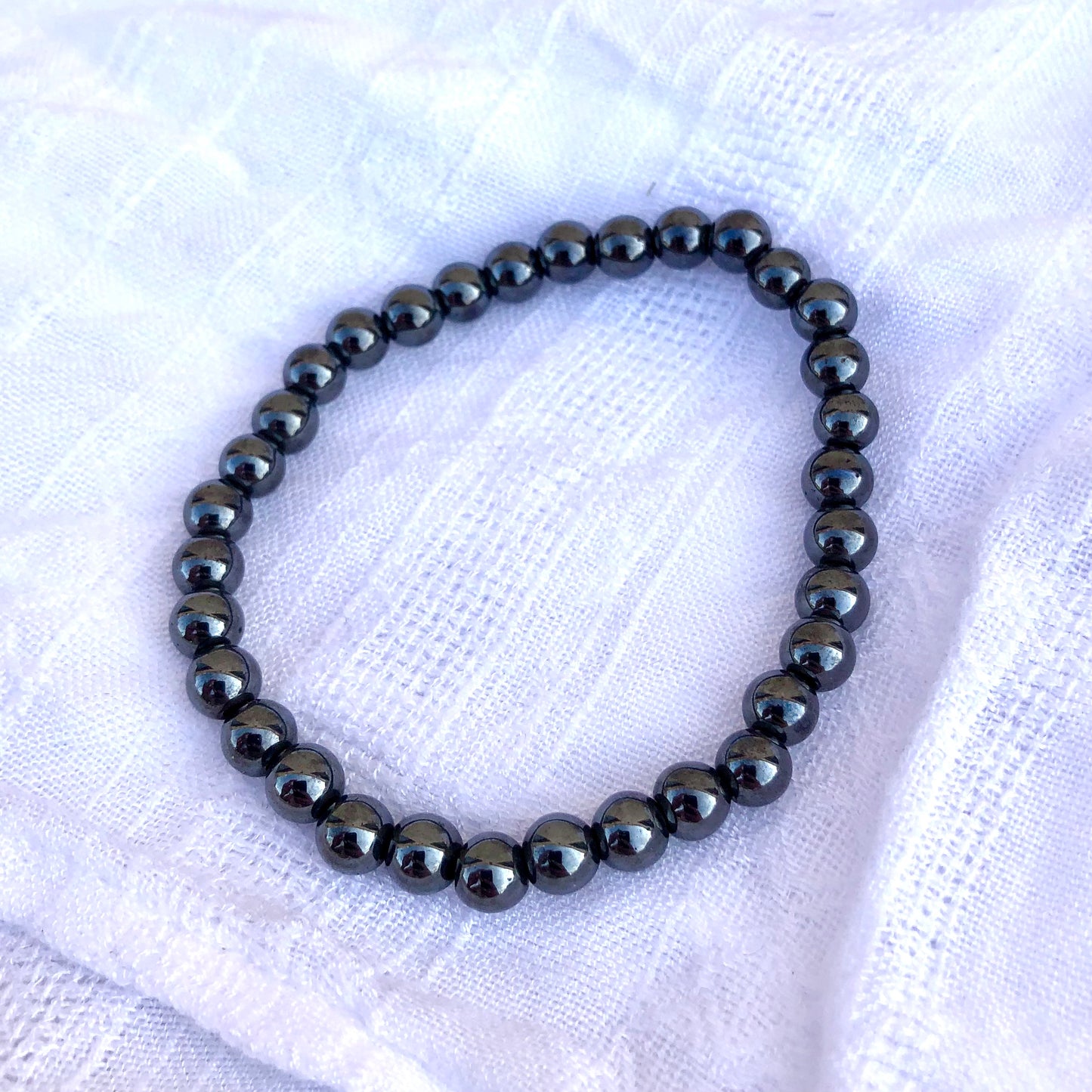 Pulsera de Hematite - bolas de 5 mm