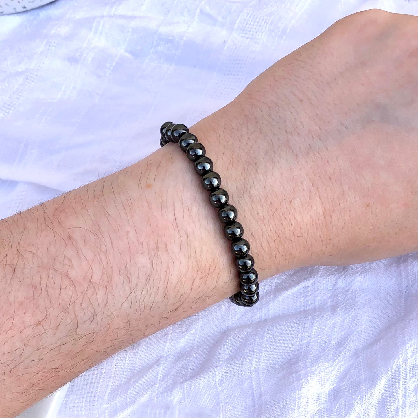 Pulsera de Hematite - bolas de 5 mm